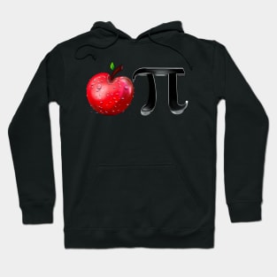 Apple Pi - physics mathematics humor humour pun gift for teacher student maths science lover. Mathematical constant pi in 3d Hoodie